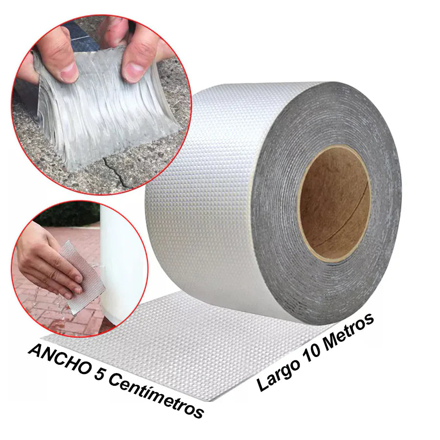CINTA IMPERMEABLE 10 metros x 5 cm ancho.