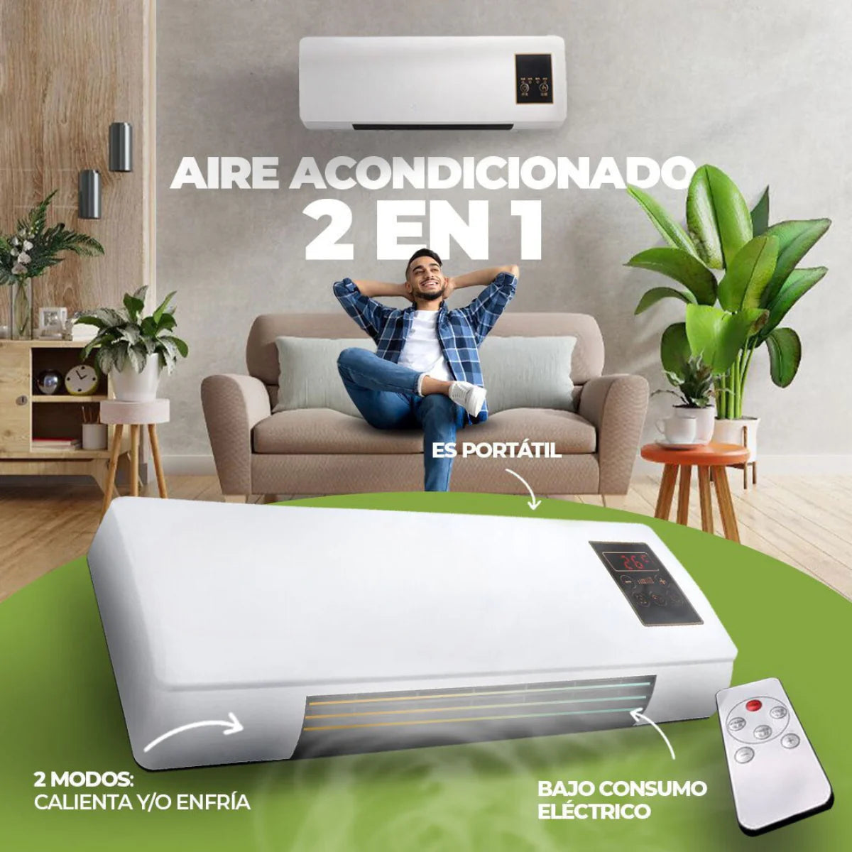CLIMATIZADOR PORTATIL 2 EN 1