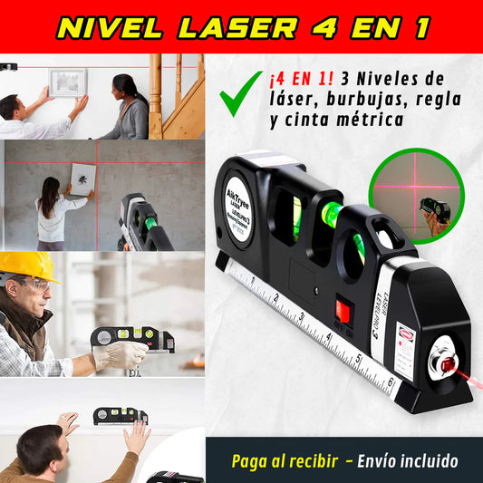 NIVEL LASER PRO: HERRAMIENTA 4 EN 1