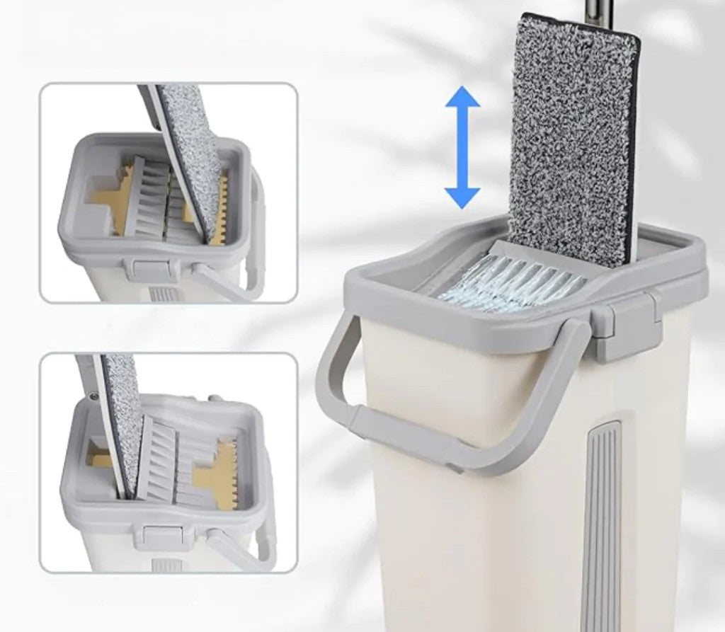 TRAPEADOR CON SISTEMA DE LAVADO Y SECADO DOBLE + 4 REPUESTOS